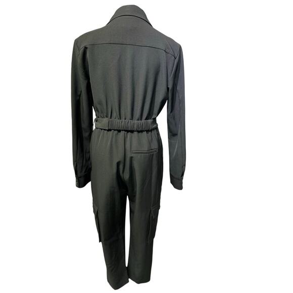 Bardot Black Utility-Inspired Jumpsuit NWOT Size Medium - Picture 6 of 8